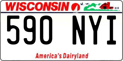 WI license plate 590NYI