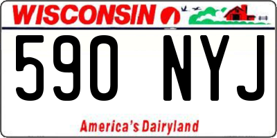 WI license plate 590NYJ