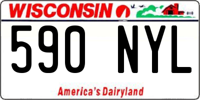 WI license plate 590NYL