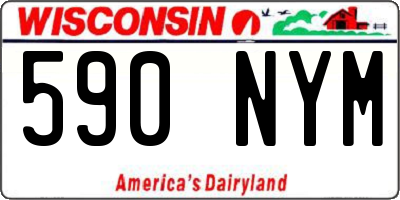 WI license plate 590NYM