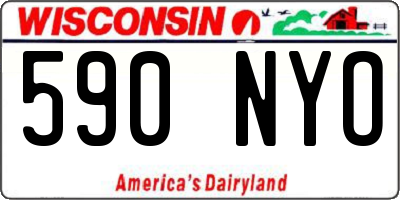 WI license plate 590NYO