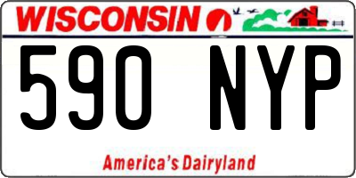 WI license plate 590NYP