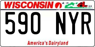 WI license plate 590NYR