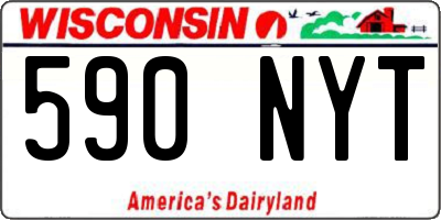 WI license plate 590NYT