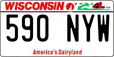 WI license plate 590NYW