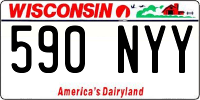 WI license plate 590NYY