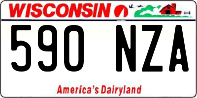 WI license plate 590NZA