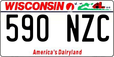 WI license plate 590NZC