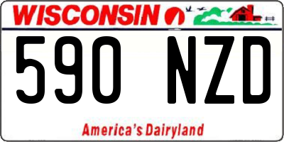 WI license plate 590NZD