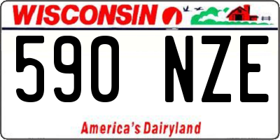 WI license plate 590NZE
