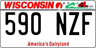 WI license plate 590NZF