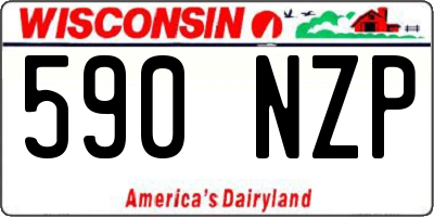 WI license plate 590NZP