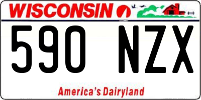 WI license plate 590NZX