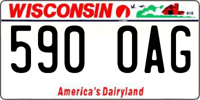 WI license plate 590OAG