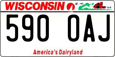 WI license plate 590OAJ