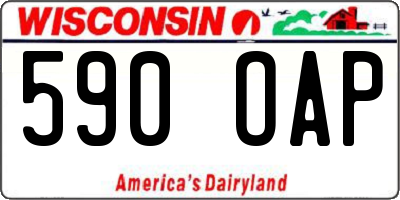 WI license plate 590OAP