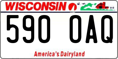 WI license plate 590OAQ