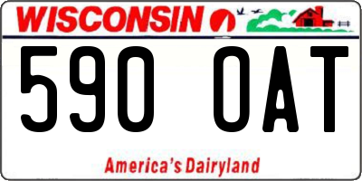 WI license plate 590OAT