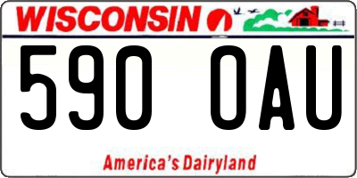 WI license plate 590OAU