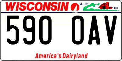 WI license plate 590OAV