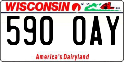 WI license plate 590OAY