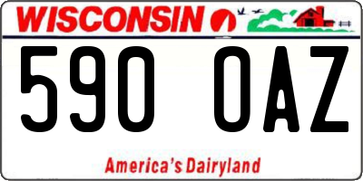 WI license plate 590OAZ