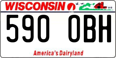 WI license plate 590OBH