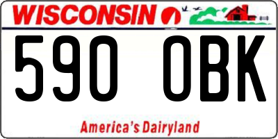 WI license plate 590OBK