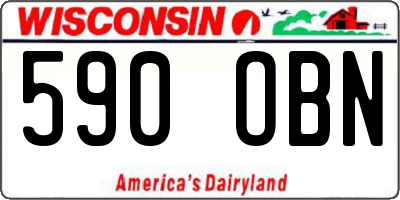 WI license plate 590OBN