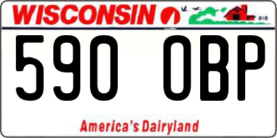 WI license plate 590OBP