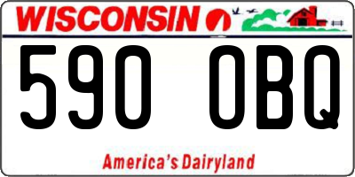 WI license plate 590OBQ
