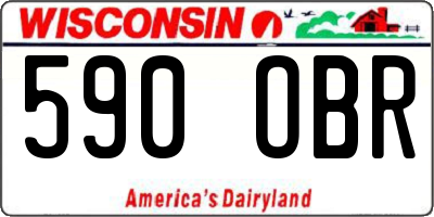 WI license plate 590OBR