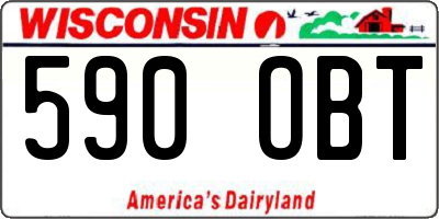 WI license plate 590OBT