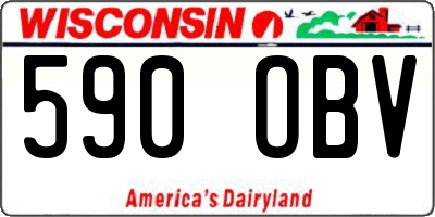 WI license plate 590OBV