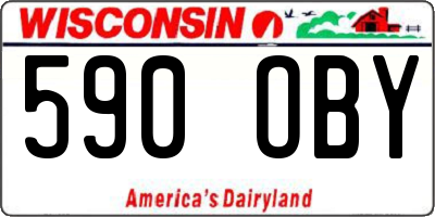 WI license plate 590OBY