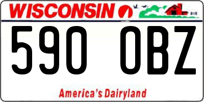 WI license plate 590OBZ