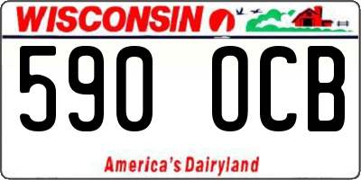 WI license plate 590OCB