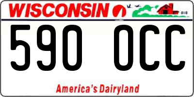 WI license plate 590OCC