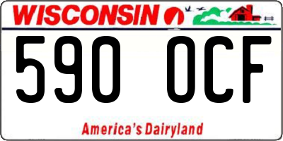 WI license plate 590OCF