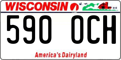 WI license plate 590OCH