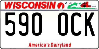 WI license plate 590OCK