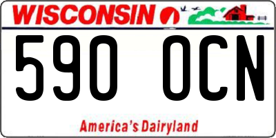 WI license plate 590OCN