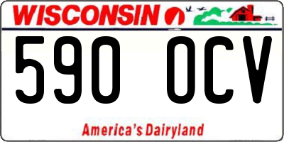 WI license plate 590OCV
