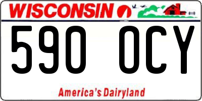 WI license plate 590OCY