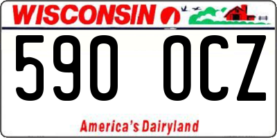 WI license plate 590OCZ