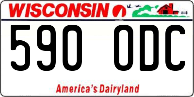 WI license plate 590ODC