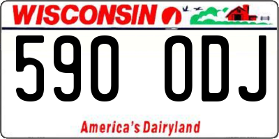 WI license plate 590ODJ