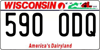 WI license plate 590ODQ