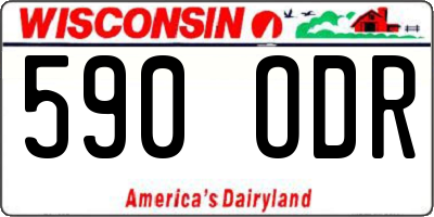 WI license plate 590ODR