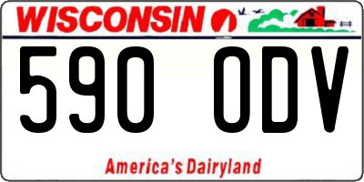 WI license plate 590ODV